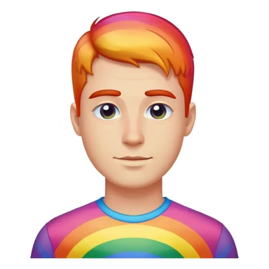 rainbow shirt man
 polish sticker