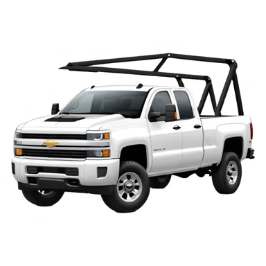 Maximum Destruction - Chevrolet 2500 truck (Model Year: 2022) (Iconic colour: white) - A ferocious truck featuring a vivid white base. Emphasize sharp, high-contrast black streaks across the body, creating a look of aggressive, explosive energy. sticker