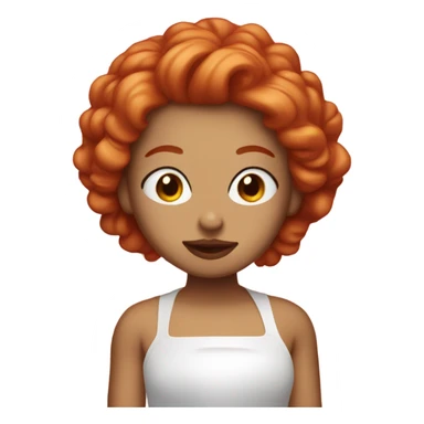 Mexican Red hair Lipstick Face covered in milk liquid sticker