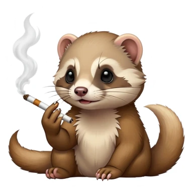 Ferret smoking a jo sticker