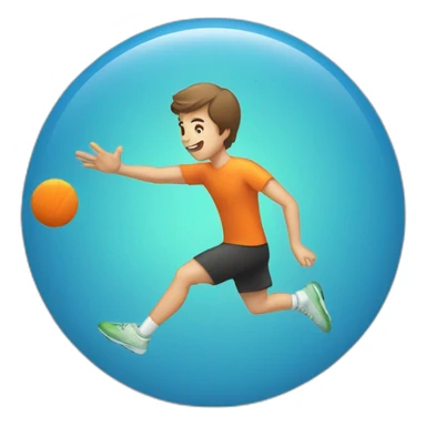 men playing ultimate frisbee sticker