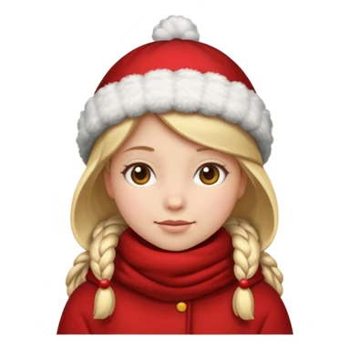 Christmas girly emoji of winter chill sticker