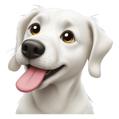 white dog blowing a kiss sticker