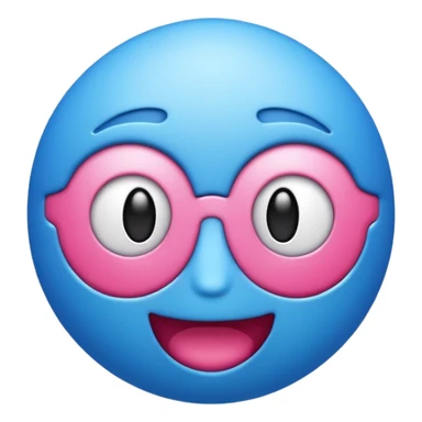 Emoji azul e rosa sticker