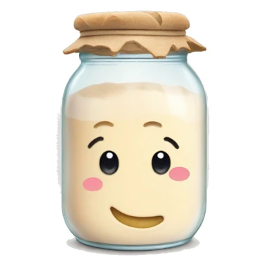 Bubbly Sourdough starter in a jar sticker