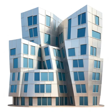 Excited Frank Gehry building sticker