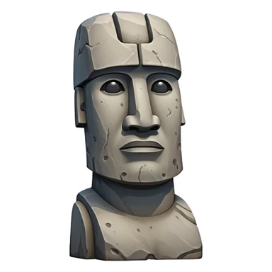 moai with a mullet sticker