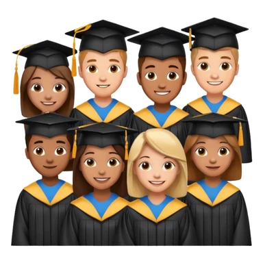 un grupo de estudiantes simpáticas sticker