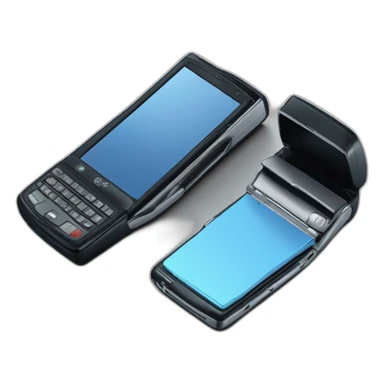 Fold out Motorola Razr V3 mobile device with the iconic clamshell design sticker