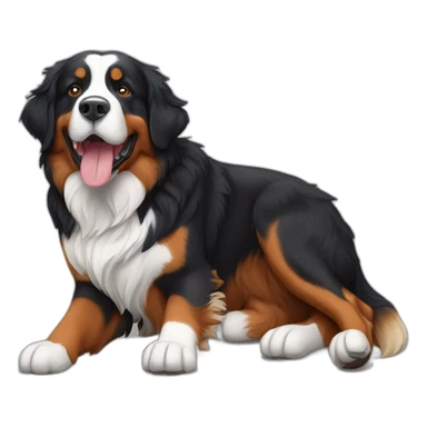 bernese mountain dog with a sami sticker