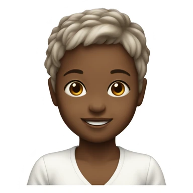 White Baby girl with short wispy brown hair smiling  sticker