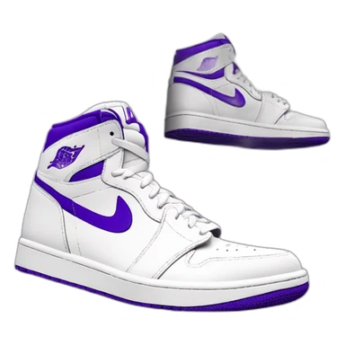 nike-air-jordan-1-purple-and-white-logo-store-3d-render sticker