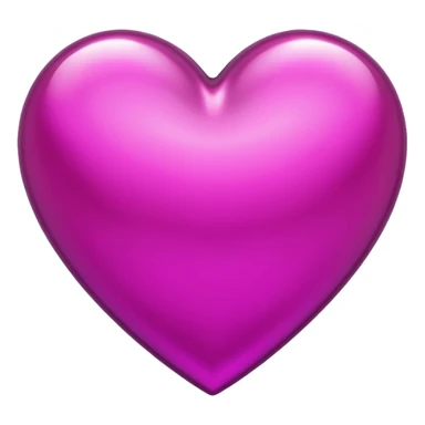 heart with a metallic magenta finish sticker