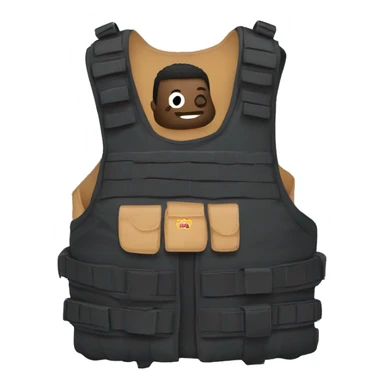 black bulletproof vest donda sticker