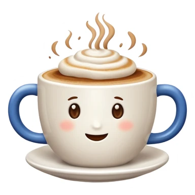 Cappuccino in giant white mug without a face on it sticker