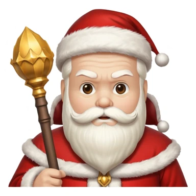 Santa in a mace mask sticker