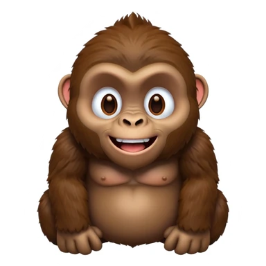 3d Full hd Pixar Style cute Gorilla sticker