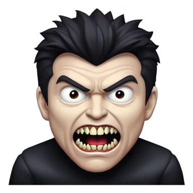 Rick Astley but his head is gray as hell and he blends in with the pitch black background and looks like he’s lurking in the shadows and his eyes aren’t even visible and he has angry monster teeth and looks like he’s about to eat someone and he is most likely a killer sticker