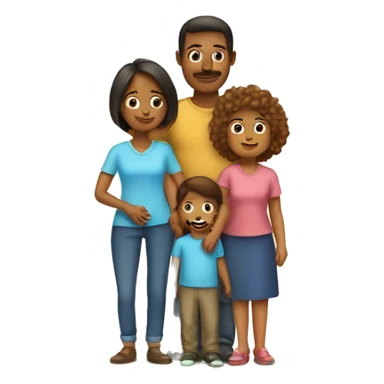 Famille 3 personne  2 mamans et 1 fils sticker