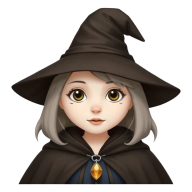 cute raccoon witch girl sticker