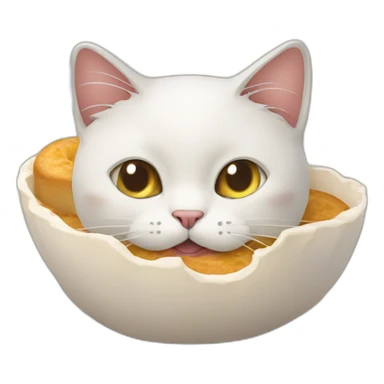 un chat chat qui mange du pain de mis sticker