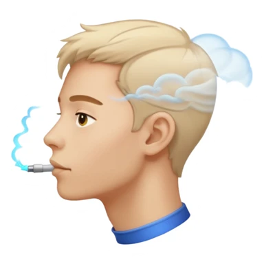 blowing air from this mouth in side angle, the air should be visible  sticker