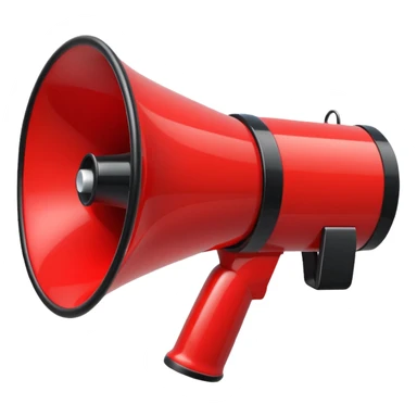 Black and red cheer megaphone sticker