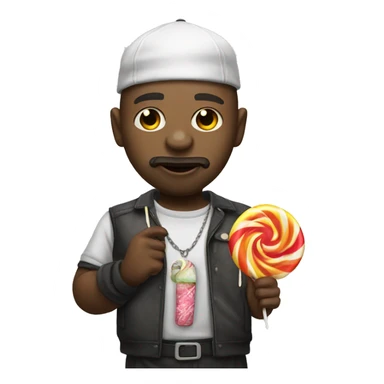 Ganster with lolipop sticker