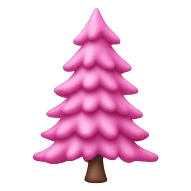A pink Christmas tree sticker
