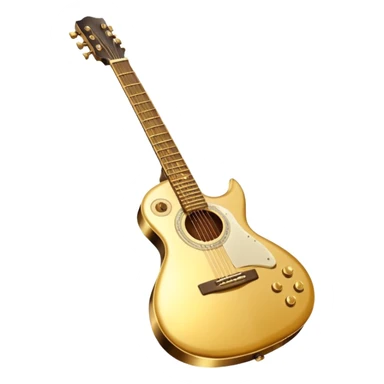 cinematic-realistic-guitar,-polished-metal,-warm-golden-reflections-dancing-along-its-surface,-soft-hands-carefully-positioned-over-the-keys,-glowing-with-an-elegant-and-airy-charm. sticker
