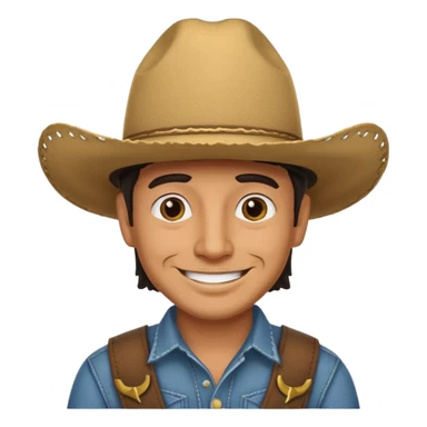 Smiling Mexican man with cow boy hat  sticker