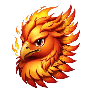 Cinematic Battle-Hardened Mystical Fire Phoenix Portrait Emoji, head tilted dramatically with a defiant, almost mocking smirk. Featuring a striking, rugged form with intensely scarred, flame-scorched feathers and eyes that burn with warrior-like fury, this phoenix embodies unapologetic badassery. Rendered with vibrant, lifelike textures and dynamic, contrasting shadows, high shine, and a bold soft glowing outline, it captures the essence of a phoenix ready to rise and scorch any challenge with battle-hardened might. sticker
