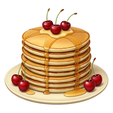 Pancakes with cherries  sticker