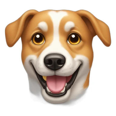 Chien heureux avec la queu en feu sticker