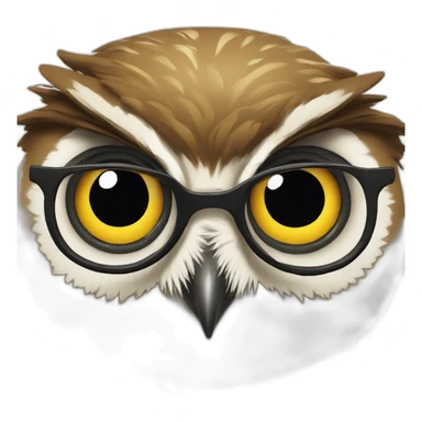 owl in eyelasses brings money sticker