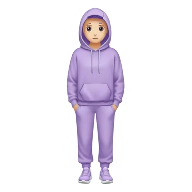 pastel purple hoodie outfit no human sticker