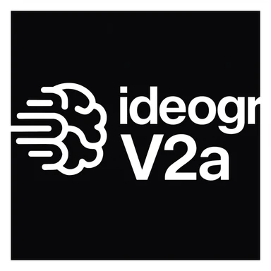 recreate this logo with text of "ideogram V2a", MAKE IT FIT IN SQAURE  sticker
