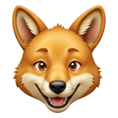 Cinematic Comical Dingo Portrait Emoji, Head tilted dramatically with an exaggeratedly amused expression, featuring a striking sandy fur with wide, expressive amber eyes full of playful disbelief, Simplified yet hilariously expressive features, highly detailed, glowing with a slightly sassy glow, high shine, dramatic yet playful, stylized with an air of cheeky outback mischief, bright and endearing, soft glowing outline, capturing the essence of a spirited and over‐the‐top dingo, so meme‐worthy it feels like it could bark its way into internet fame instantly! sticker