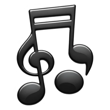 black simple music note re sticker