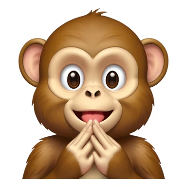 Monkey blowing kiss sticker