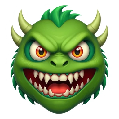 Monster with scary eyes sticker