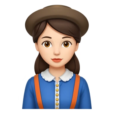 brunette woman with dutch clothing sticker