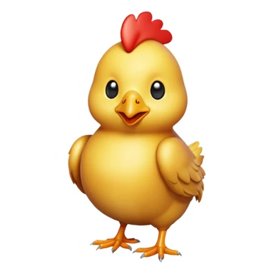 chicken 3d imoji transparen with wite color sticker