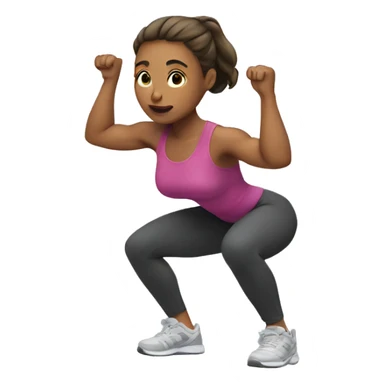  woman doing squats  sticker