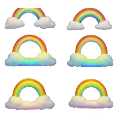 a rainbow halo made of light sticker