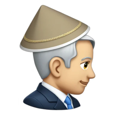 benjamin netanyahu with a yarmulke sticker