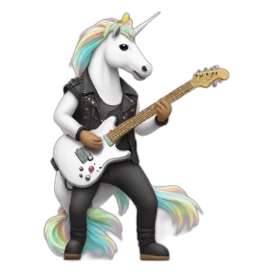 licorn guitarist sticker