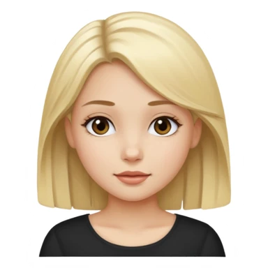 Black blond hair attractive girl  sticker