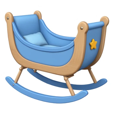baby cradle blue sticker