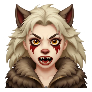 woman werewolf sticker